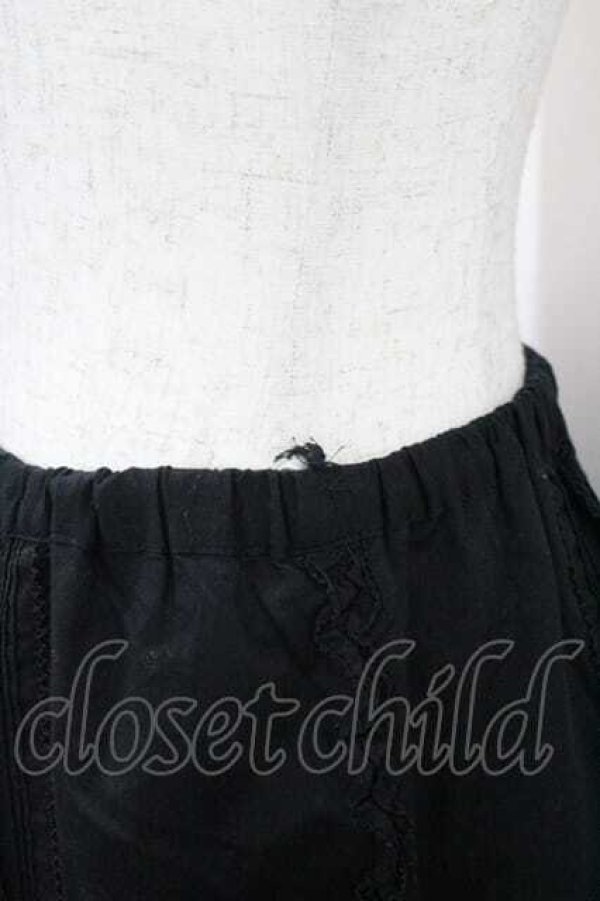 画像3: PINK HOUSE / 縦フリル&ピンタックローンスカート  ブラック I-26-01-10-114-LO-SK-SA-ZI (3)