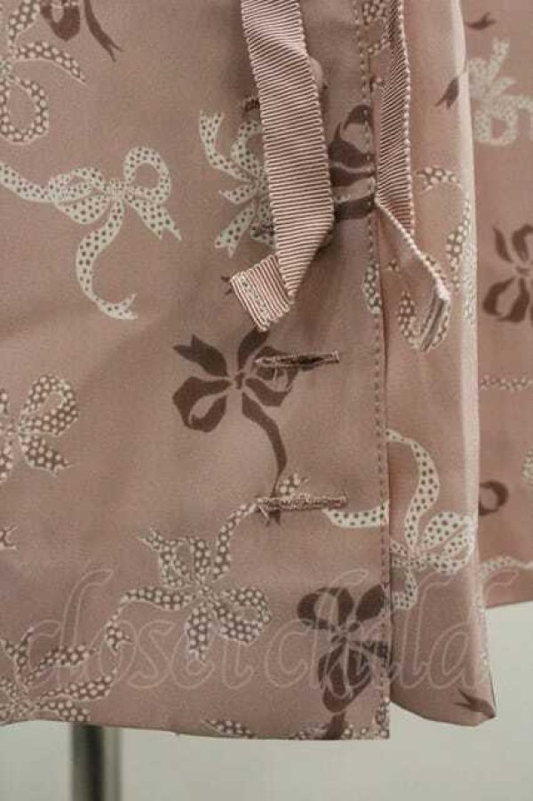 画像3: INGEBORG / リボン柄裾ボタンスカート LL ピンク I-26-01-10-115-LO-SK-SA-ZI (3)