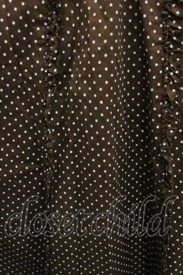 画像3: PINK HOUSE / 水玉柄縦フリルスカート  ブラウン I-26-01-10-120-LO-SK-SA-ZI (3)