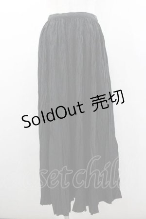 画像: INGEBORG / シワ加工スカート M ブラック I-26-01-10-122-LO-SK-SA-ZI