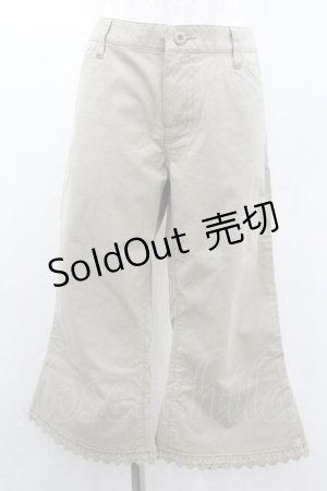 画像: PINK HOUSE / 裾リボン&レースフリルチノパン L ベージュ I-26-01-10-123-LO-PA-SA-ZI