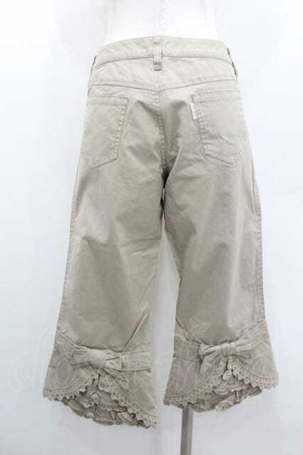 画像2: PINK HOUSE / 裾リボン&レースフリルチノパン L ベージュ I-26-01-10-123-LO-PA-SA-ZI (2)