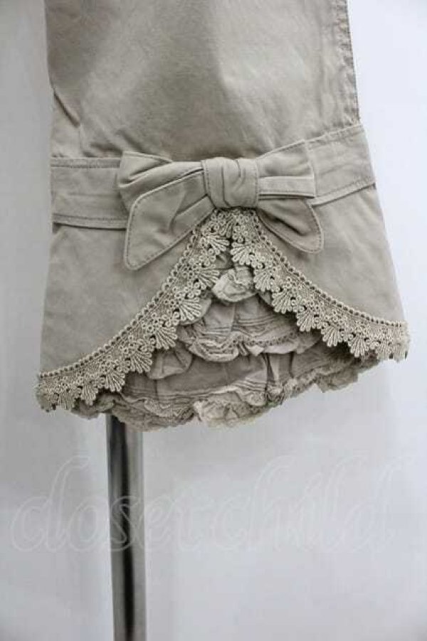 画像3: PINK HOUSE / 裾リボン&レースフリルチノパン L ベージュ I-26-01-10-123-LO-PA-SA-ZI (3)