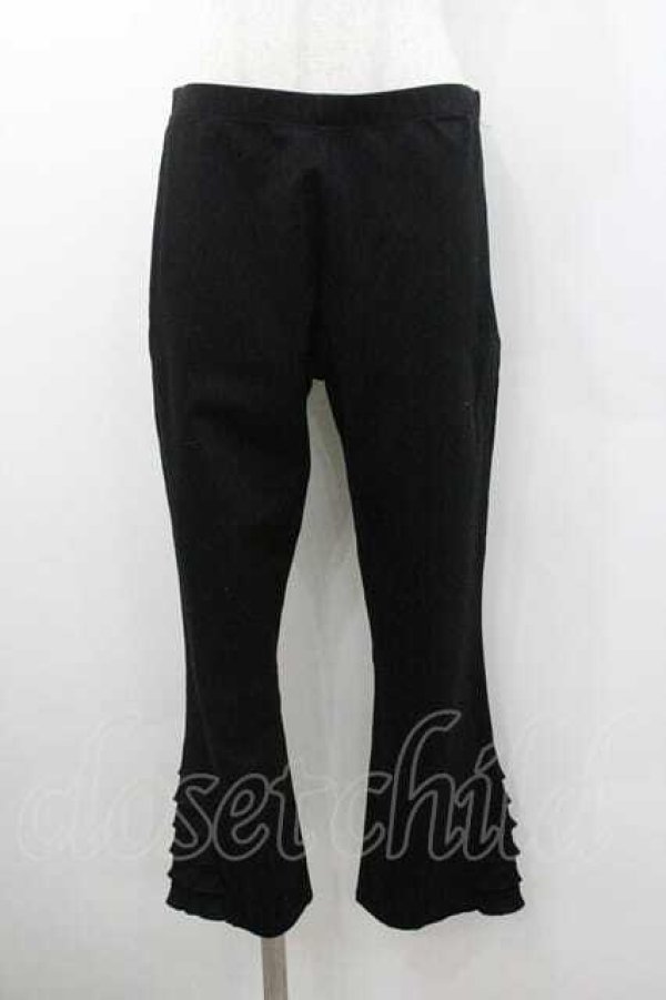 画像1: INGEBORG / 裾サイドストレッチレギンス 11号 ブラック I-26-01-10-124-LO-PA-SA-ZI (1)