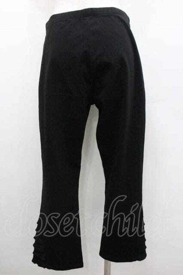 画像2: INGEBORG / 裾サイドストレッチレギンス 11号 ブラック I-26-01-10-124-LO-PA-SA-ZI (2)