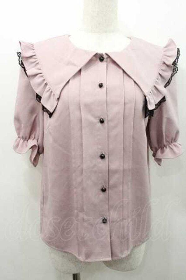 画像1: MA*RS / セーラー三角襟ブラウス  ピンクＸ黒 I-26-01-10-002-EL-BL-SA-ZI (1)