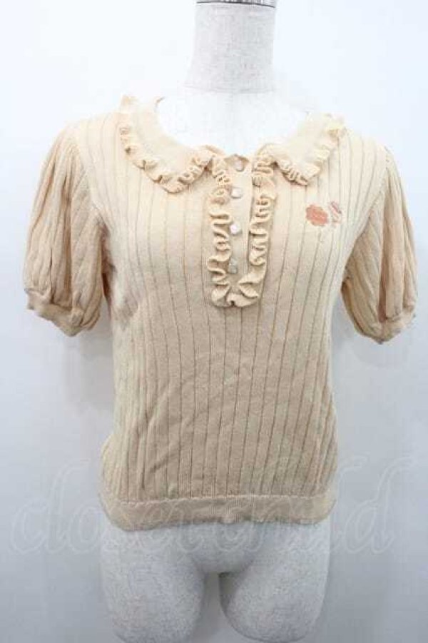 画像1: axes femme POETIQUE / チュッパチャプス ニットポロ  オレンジ I-26-01-10-013-AX-TO-SA-ZI (1)