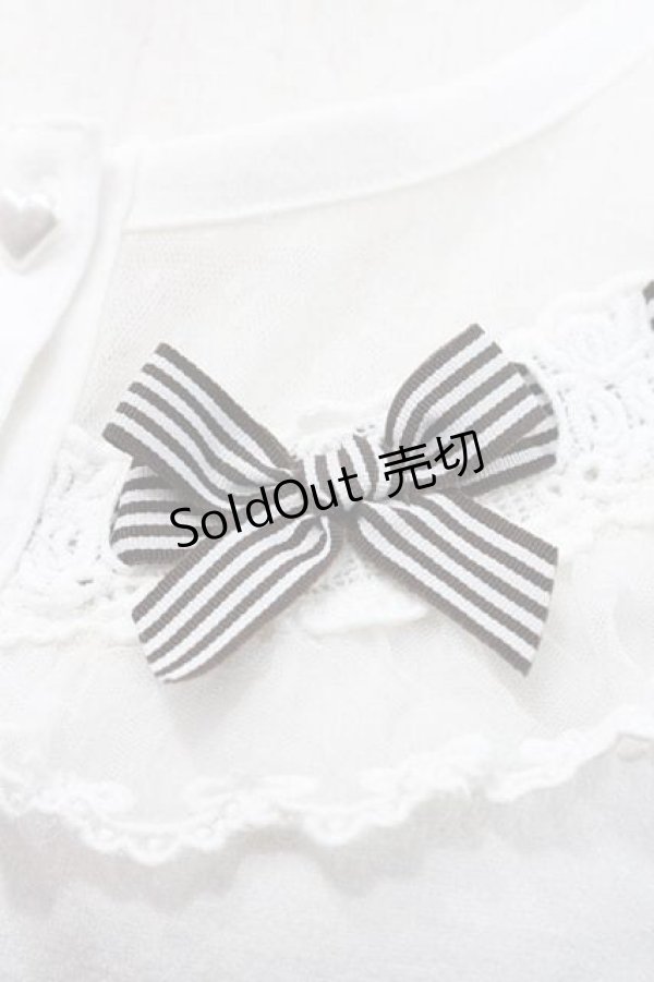 画像3: LIZ LISA / ストライプリボンカーディガン  白 I-26-01-10-015-LO-TO-SA-ZI (3)