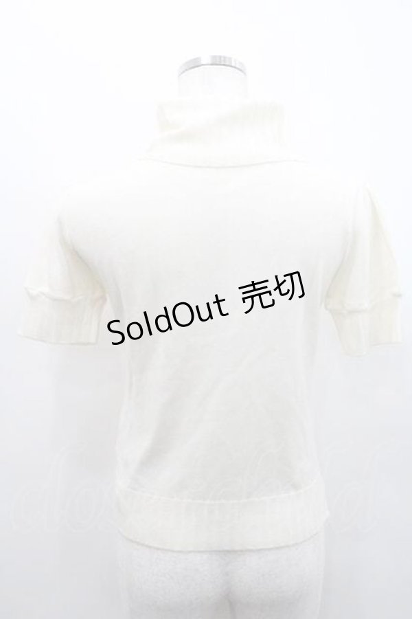 画像2: JESUS DIAMANTE / パールリボンハイネックニットトップス  生成り I-26-01-10-016-JE-TO-SA-ZI (2)