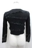 画像2: JESUS DIAMANTE / フロントレースパールボタンニットカーデ  黒 I-26-01-10-017-JE-TO-SA-ZI (2)