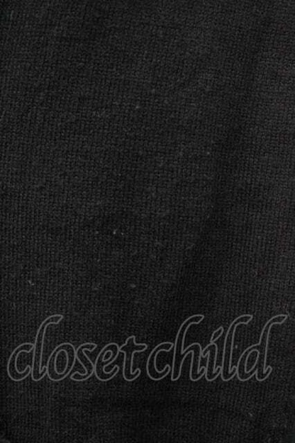 画像4: MA*RS / 編み上げリボンポケットニットカーディガン  黒 I-26-01-10-019-EL-TO-SA-ZI (4)