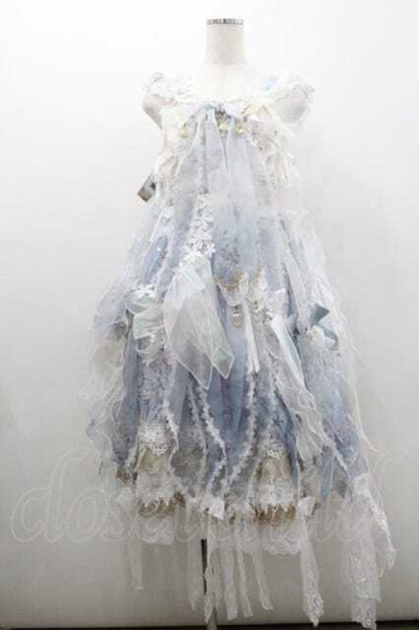 画像1: NINEODES（海外ロリィタ） / 海月&フラワープリントチュールパール重ねジャンパースカート  ピンク I-26-01-13-047-0-OP-SA-ZI (1)