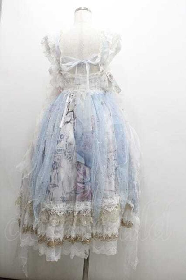 画像2: NINEODES（海外ロリィタ） / 海月&フラワープリントチュールパール重ねジャンパースカート  ピンク I-26-01-13-047-0-OP-SA-ZI (2)