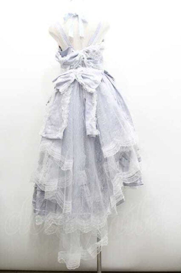 画像2: Garden Cat / 蝶&ローズカメオリボン刺繍ジャンパースカート  ラベンダー I-26-01-13-049-0-OP-SA-ZI (2)