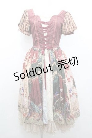 画像: Miss Point / 万華鏡ワンピース  ボルドー I-26-01-13-051-0-OP-SA-ZI