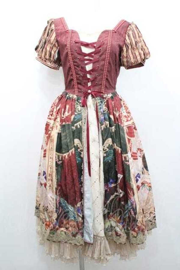 画像1: Miss Point / 万華鏡ワンピース  ボルドー I-26-01-13-051-0-OP-SA-ZI (1)