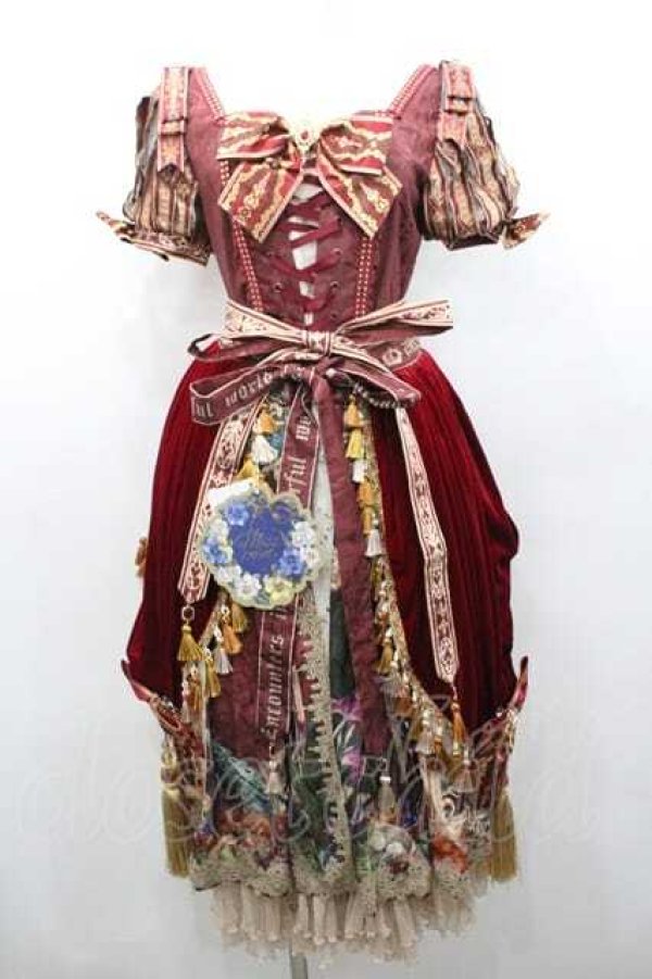 画像3: Miss Point / 万華鏡ワンピース  ボルドー I-26-01-13-051-0-OP-SA-ZI (3)