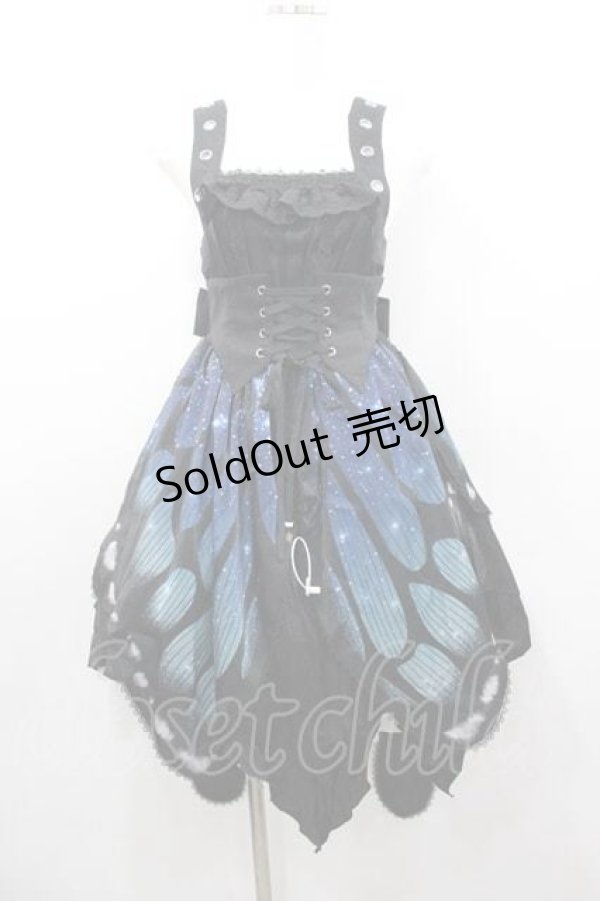 画像1: STAR FANTASY（海外ロリータブランド） / Butterfly dress  黒 I-26-01-13-052-EL-OP-SA-ZI (1)