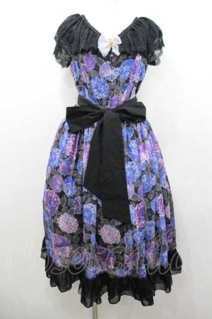 画像: Miss Point / Big-leaf Hydrangea Daily Wear Lolita OP  パープルＸ黒 I-26-01-13-053-0-OP-SA-ZI