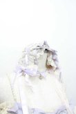 画像2: Bramblerose / リボンフラワーレースボリュームジャンパースカートセット  白ＸサックスＸラベンダー I-26-01-13-055-0-OP-SA-ZI (2)