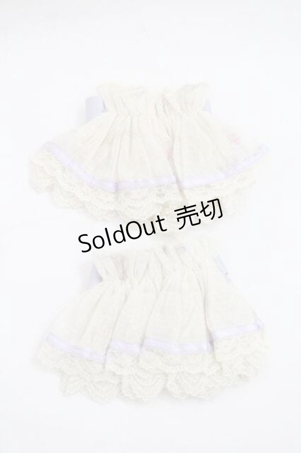 画像6: Bramblerose / リボンフラワーレースボリュームジャンパースカートセット  白ＸサックスＸラベンダー I-26-01-13-055-0-OP-SA-ZI (6)