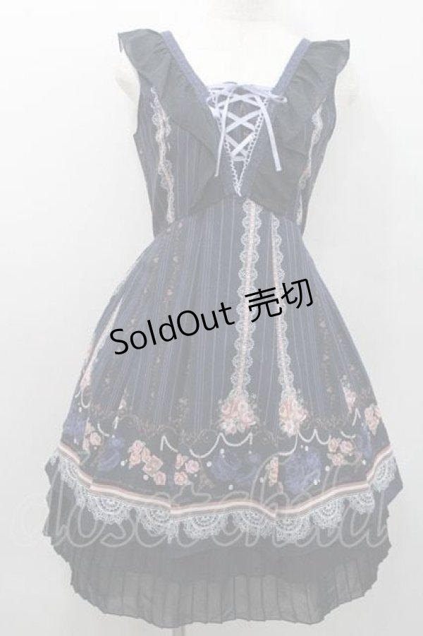 画像1: axes femme / ストライプパリメルヘン柄ワンピース  ネイビー I-26-01-13-058-AX-OP-SA-ZI (1)