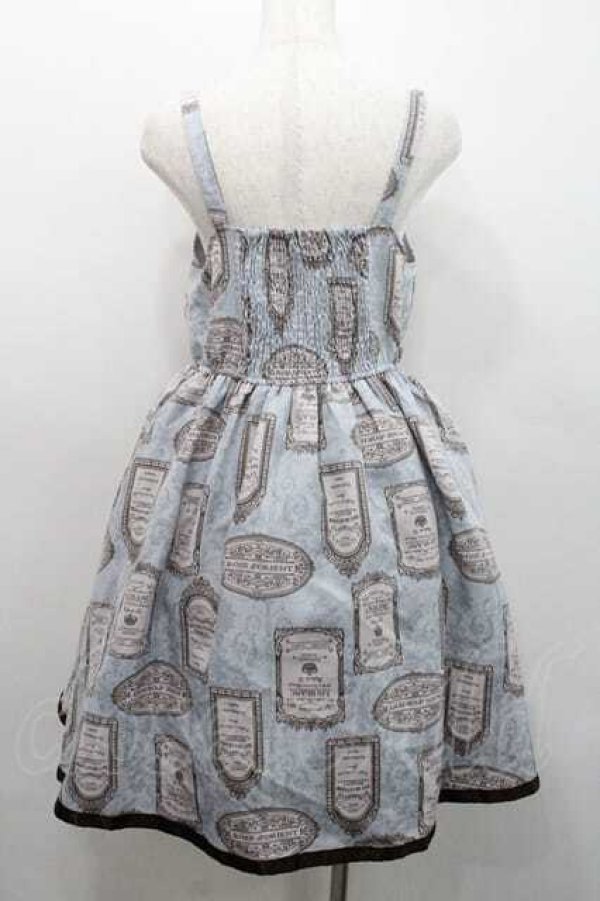 画像2: axes femme / アンティークラベルptワンピース Ｍ サックス I-26-01-13-061-AX-OP-TE-ZI (2)