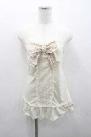 画像: axes femme / ストライプビッグリボンキャミ Ｍ オフ I-26-01-13-008-AX-TO-TE-ZI