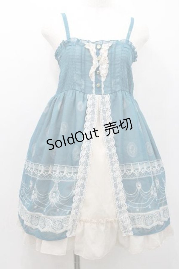 画像1: axes femme / 単色パネルシャーリングチュニ  青Ｘ白 I-26-01-13-064-AX-OP-SA-ZI (1)