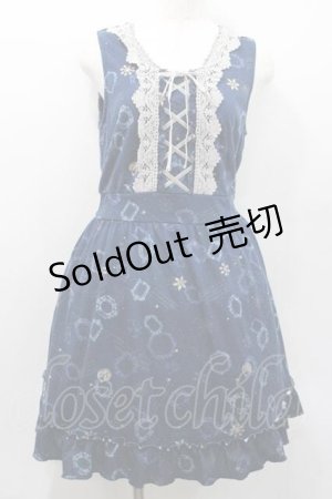 画像: axes femme / オーナメント柄チュニック Ｍ ネイビー I-26-01-13-066-AX-OP-TE-ZI