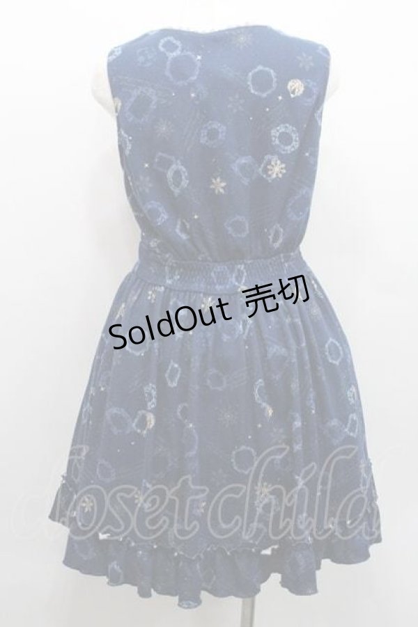 画像2: axes femme / オーナメント柄チュニック Ｍ ネイビー I-26-01-13-066-AX-OP-TE-ZI (2)