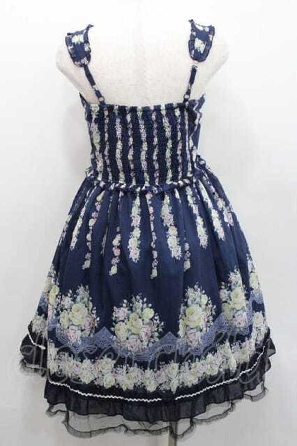 画像2: axes femme / バラストライプパネルワンピース  ネイビー I-26-01-13-067-AX-OP-SA-ZI (2)