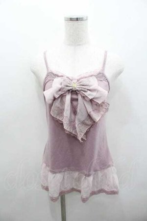 画像: axes femme / BIGリボンキャミソール Ｍ ピンク I-26-01-13-010-AX-TO-TE-ZI