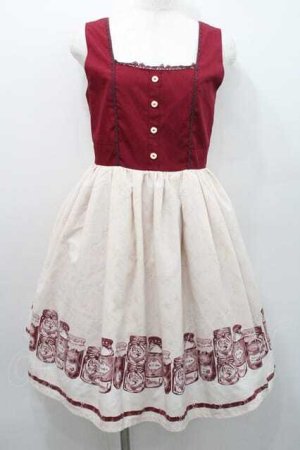 画像: axes femme / アンティークパネル柄ワンピース Ｍ ボルドー I-26-01-13-071-AX-BL-TE-ZI