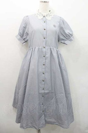 画像: m petit by misako / ストライプワンピース S 中青 I-26-01-13-073-LO-OP-SA-ZI