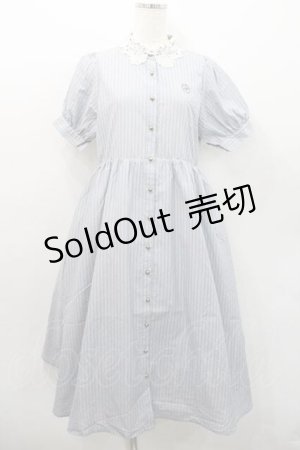 画像: m petit by misako / ストライプワンピース S 中青 I-26-01-13-073-LO-OP-SA-ZI