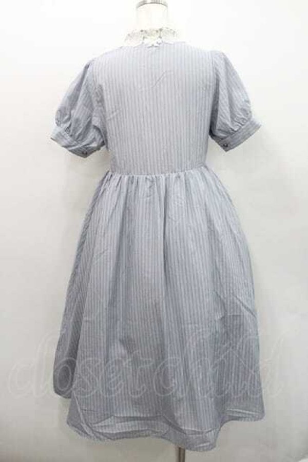 画像2: m petit by misako / ストライプワンピース S 中青 I-26-01-13-073-LO-OP-SA-ZI (2)