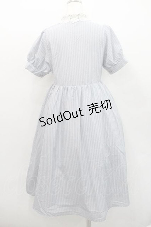 画像2: m petit by misako / ストライプワンピース S 中青 I-26-01-13-073-LO-OP-SA-ZI (2)