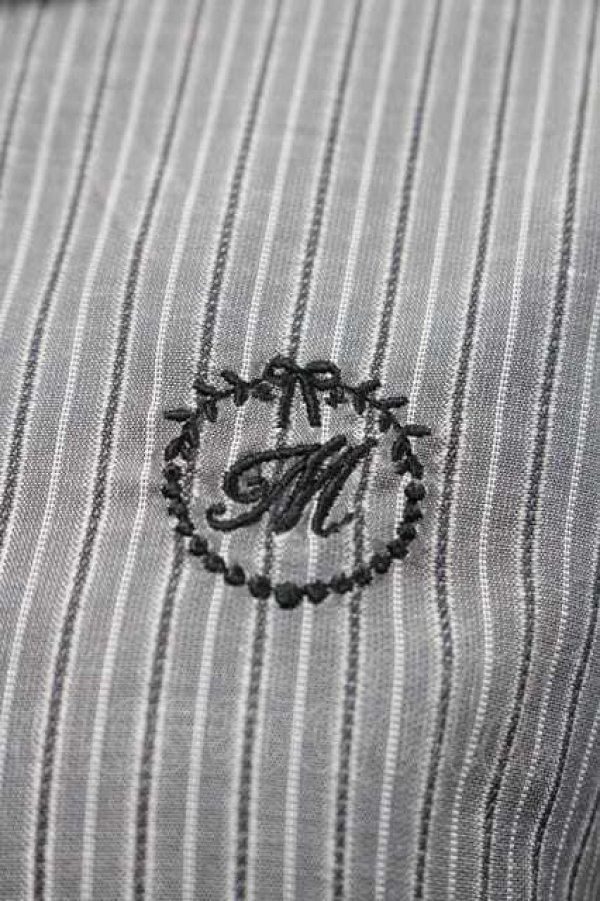 画像4: m petit by misako / ストライプワンピース S 中灰 I-26-01-13-074-LO-OP-SA-ZI (4)