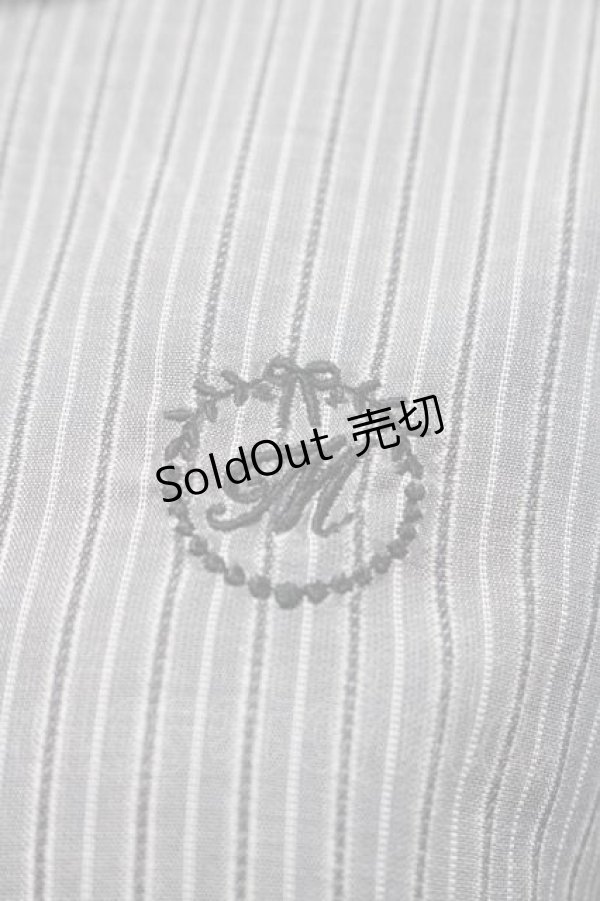 画像4: m petit by misako / ストライプワンピース S 中灰 I-26-01-13-074-LO-OP-SA-ZI (4)