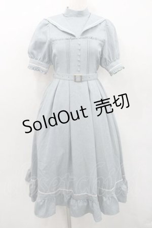 画像: Kurumi Collaboration / マリンアカデミアワンピース SS 淡青 I-26-01-13-076-0-OP-SA-ZI