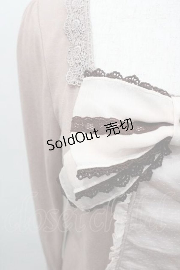 画像2: axes femme / BIGリボンニットトップス Ｍ ピンク I-26-01-13-011-AX-TO-TE-ZI (2)