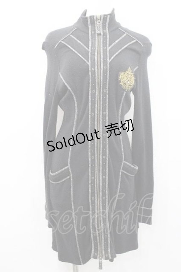 画像1: Ozz Croce / ハイネックZIP長袖ワンピース  黒 I-26-01-13-081-OO-OP-SA-ZI (1)