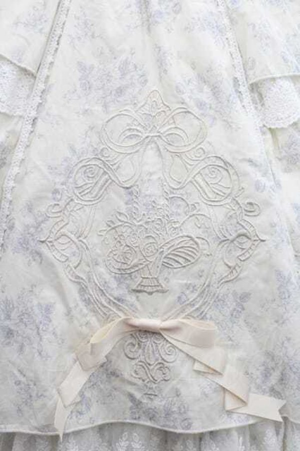 画像3: Hoshibako Works / エグランティーヌ シャーリングティアードスカート  ブルー I-26-01-13-084-LO-SK-SA-ZI (3)