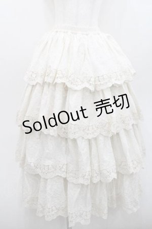画像: Miss Point / レース段々スカート M 生成り I-26-01-13-085-0-OP-SA-ZI