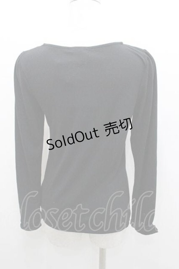 画像2: axes femme / BIGリボンニットトップス Ｍ 黒 I-26-01-13-012-AX-TO-TE-ZI (2)