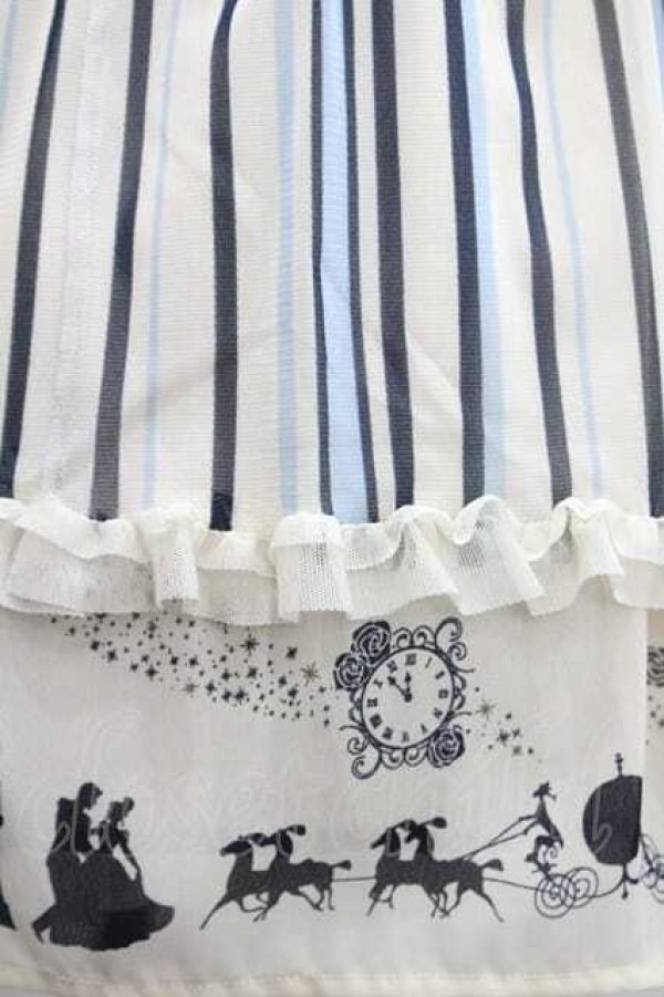 画像3: axes femme / チュール重ねシルエット柄スカート  アイボリーＸ青 I-26-01-13-086-AX-SK-SA-ZI (3)