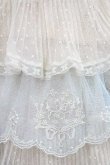 画像3: Jewel In Dawn / リボン刺繍レース&ドットチュールレース段々スカート  アイボリーＸサックス I-26-01-13-087-0-SK-SA-ZI (3)