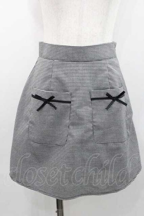 画像1: evelyn / ギンガムチェックスカート  黒Ｘ白チェック I-26-01-13-088-LO-SK-SA-ZI (1)