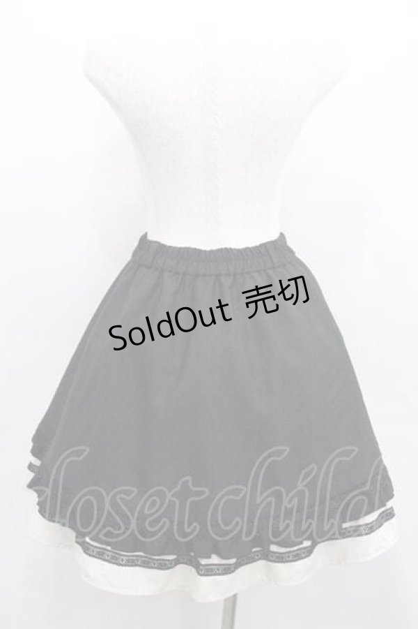 画像2: axes femme / フリルフレアスカート Ｍ 黒 I-26-01-13-089-AX-SK-TE-ZI (2)